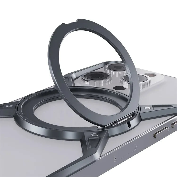 M3 Aluminium X With Kick Stand Skeleton Case iPhone 15 Pro Series