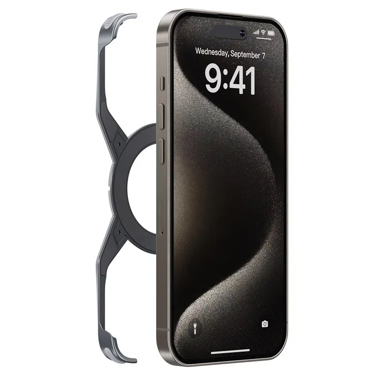 M3 Aluminium X With Kick Stand Skeleton Case iPhone 15 Pro Series
