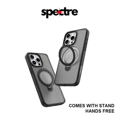 Spectre Stealth Case With Kick Stand For iPhone 16 Pro Series
