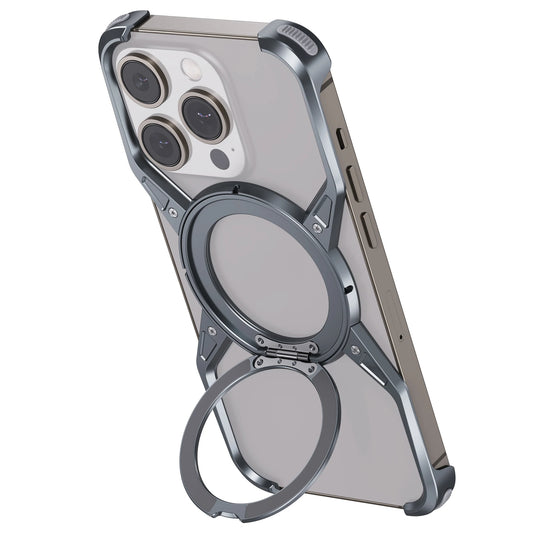 M3 Aluminium X With Kick Stand Skeleton Case iPhone 15 Pro Series