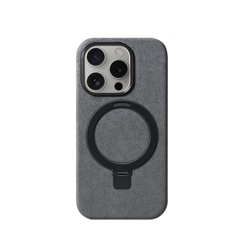 Alcantara ® For iPhone 15 Pro Series With Kick Stand