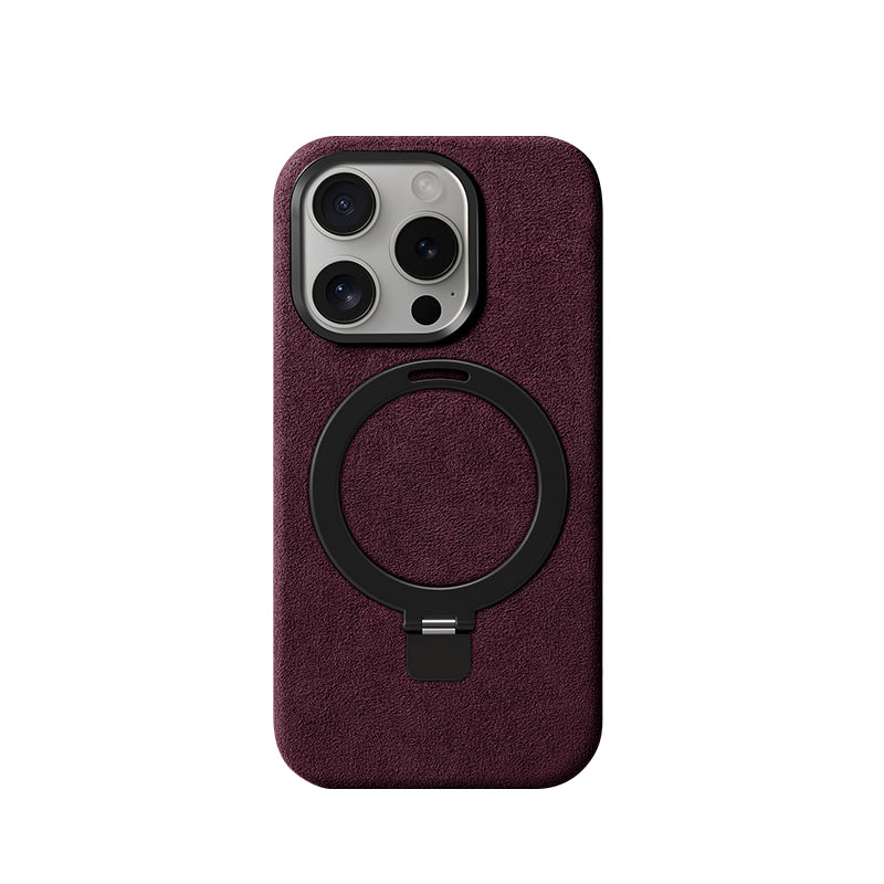 Alcantara ® For iPhone 15 Pro Series With Kick Stand