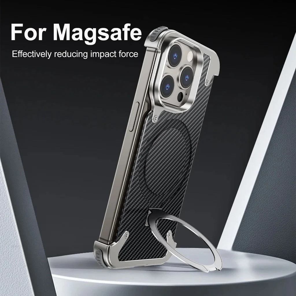 M3 Aluminium Skeleton Carbon Fiber Design Case iPhone 15 Pro Series