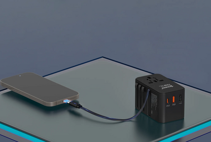 Travel Adaptor With Built-in Cable & 70W GaN Charger Ports