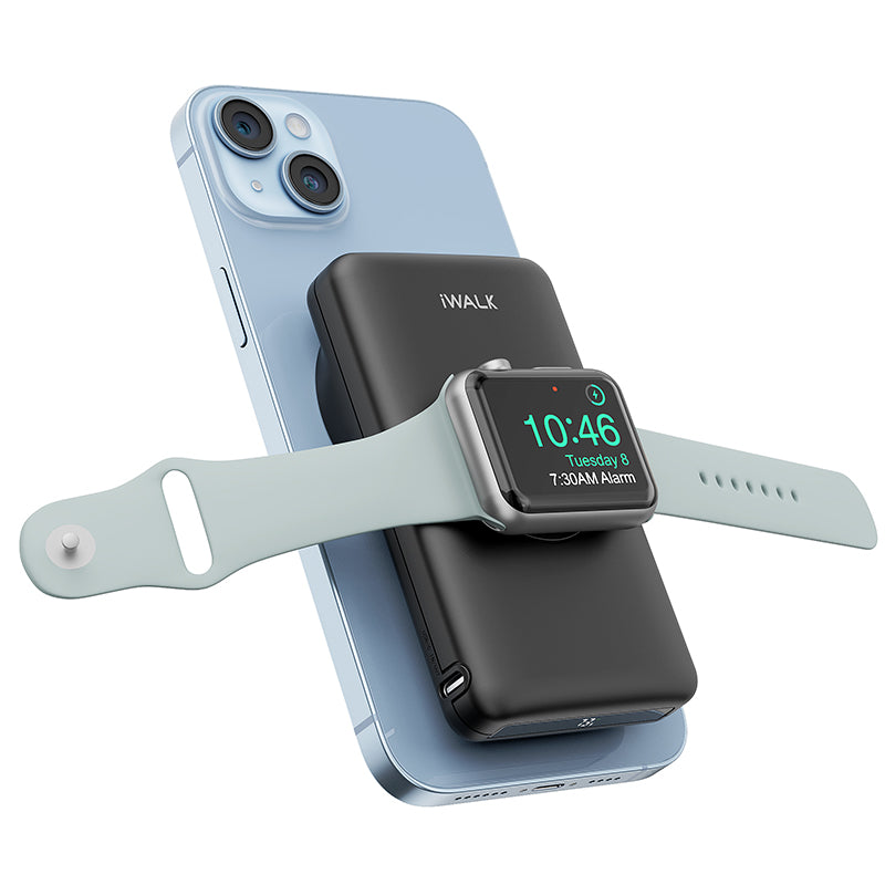 iWalk MAG-X Magnetic Wireless 10000 Mah Power Bank with Apple Watch charging port