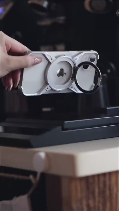 M3 Aluminium X With Kick Stand Skeleton Case iPhone 15 Pro Series