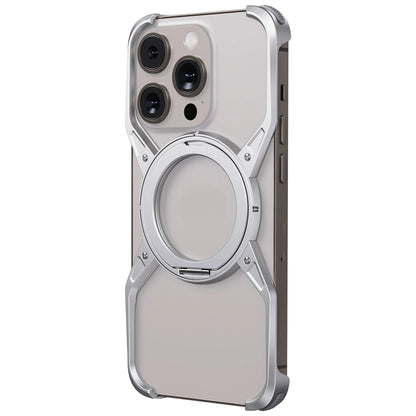 M3 Aluminium X With Kick Stand Skeleton Case iPhone 15 Pro Series
